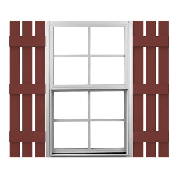 Ekena Millwork Mid-America Vinyl, Standard Size Three Board Spaced Shutters, 31271027, PR 00031271027 - main